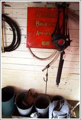 Breathing apparatus, Wordie House, a British scientific research station dating from 1947.