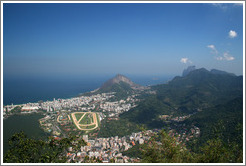 View of Rio de Janeiro from the top of Corcovado Mountain.
