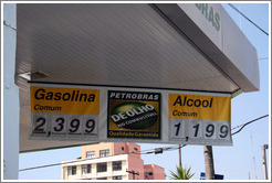 Many cars in Brazil can run on gasoline, alcohol, or any mixture of the two.