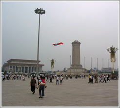 Kite flyer in Tiananmen Square.