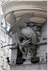 Dragon-like building detail.  Bredgade, Frederiksstaden district, city centre.