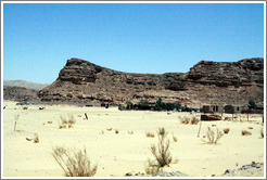 Sinai Desert (beige and grey, with Bedouin dwellings).