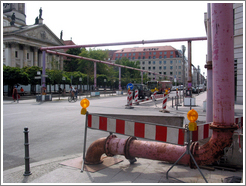 Water pipes for heating in West Berlin.
