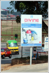 Sign advertising Divine Business Ventures which provides cleaning and pest control services.