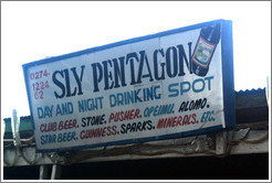 Sly Pentago Day and Night Drinking Spot.