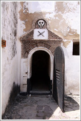 Door with a skull over it, Elmina Castle.