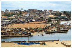 View of the town of Elmina from Elmina Castle.