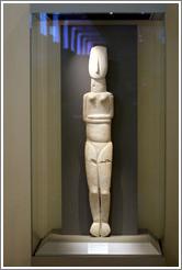 Cycladic idol of a woman from 2800-2300 BC.  National Archaeological Museum.