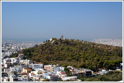 Philopappos (&#934;&#953;&#955;&#959;&#960;&#940;&#960;&#960;&#959;&#965;) Hill, viewed from the Acropolis (&#913;&#954;&#961;&#972;&#960;&#959;&#955;&#951;).