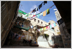 Courtyard with clotheslines.  Christian Quarter, Old City of Jerusalem.