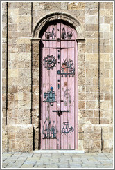 Door, clock tower, Old Jaffa.