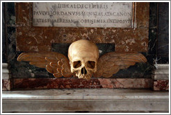 Skull with wings, Santa Maria del Popolo.
