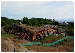 Destroyed school.  Nishiyama Crater Promenade.