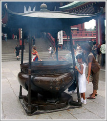Senso-ji Temple.  Incense burner.
