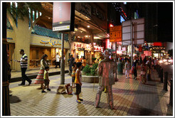 Street performers, Jalan Bukit Bintang at night.