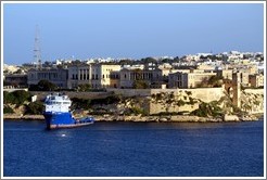 Kalkara, viewed from the British Hotel, Valletta.