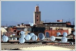 Satellite dishes, Jemaa el Fna.