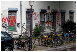 Graffiti and bicycles, Centrum district.