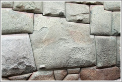 12-sided Inca stone, an example of the perfect craftmanship of the walls of Palacio del Inka Roka, Calle Hatun Rumiyoc.