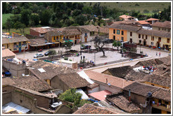 Plaza de Armas, seen from Pinkuylluna hill.