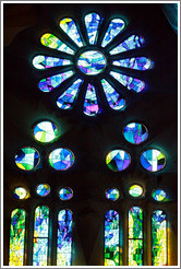 Stained glass.  La Sagrada Fam?a.