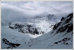 Snowy mountains, viewed from the Julier Pass.