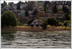 House in long grass on Z?richsee (Lake Z?rich).